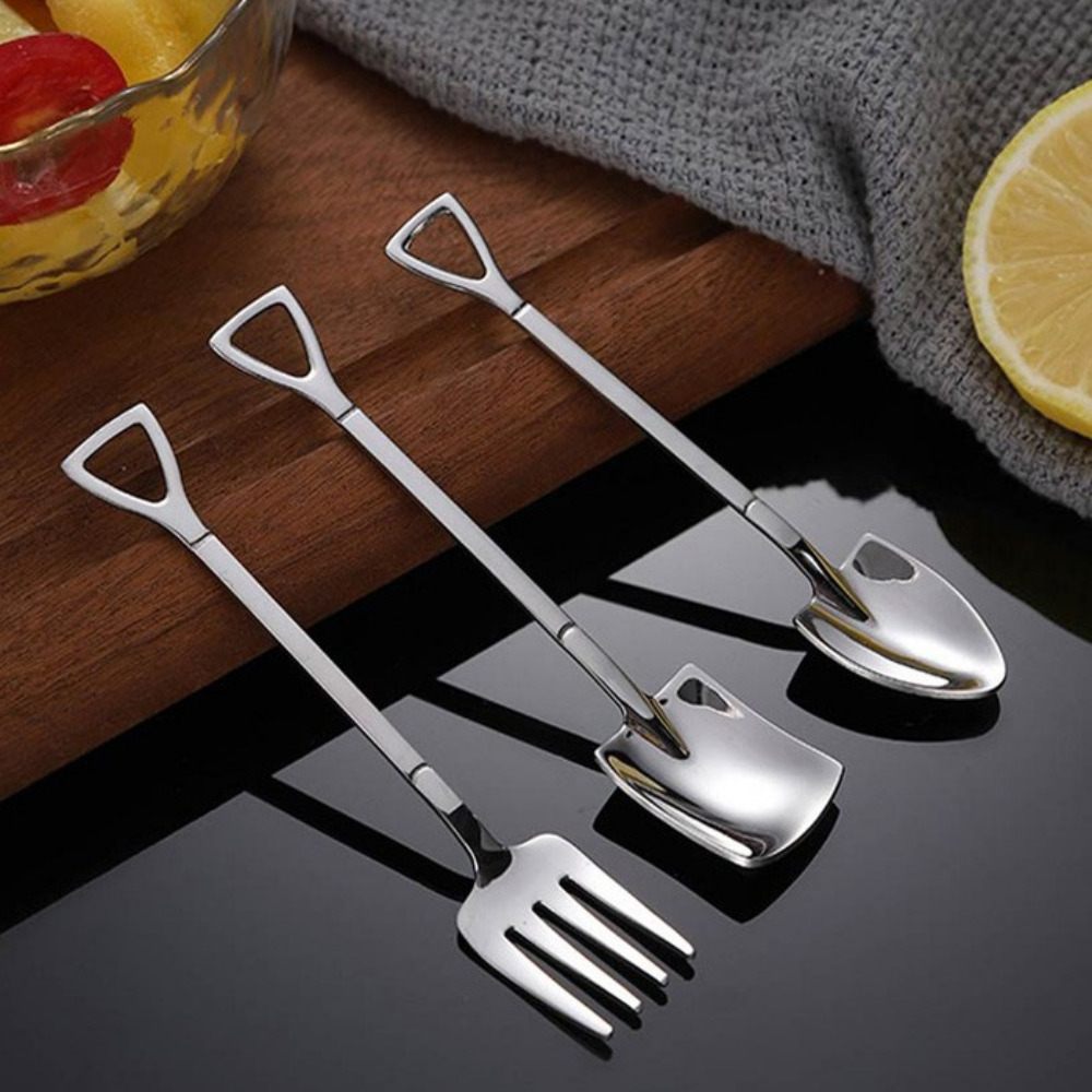 All-stainless dessert cutlery set